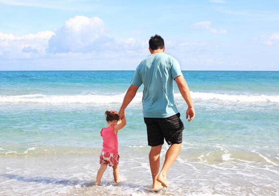 Father Daughter Beach