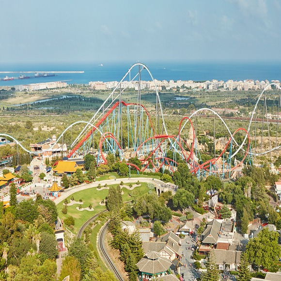 Imagen aérea de PortAventura World