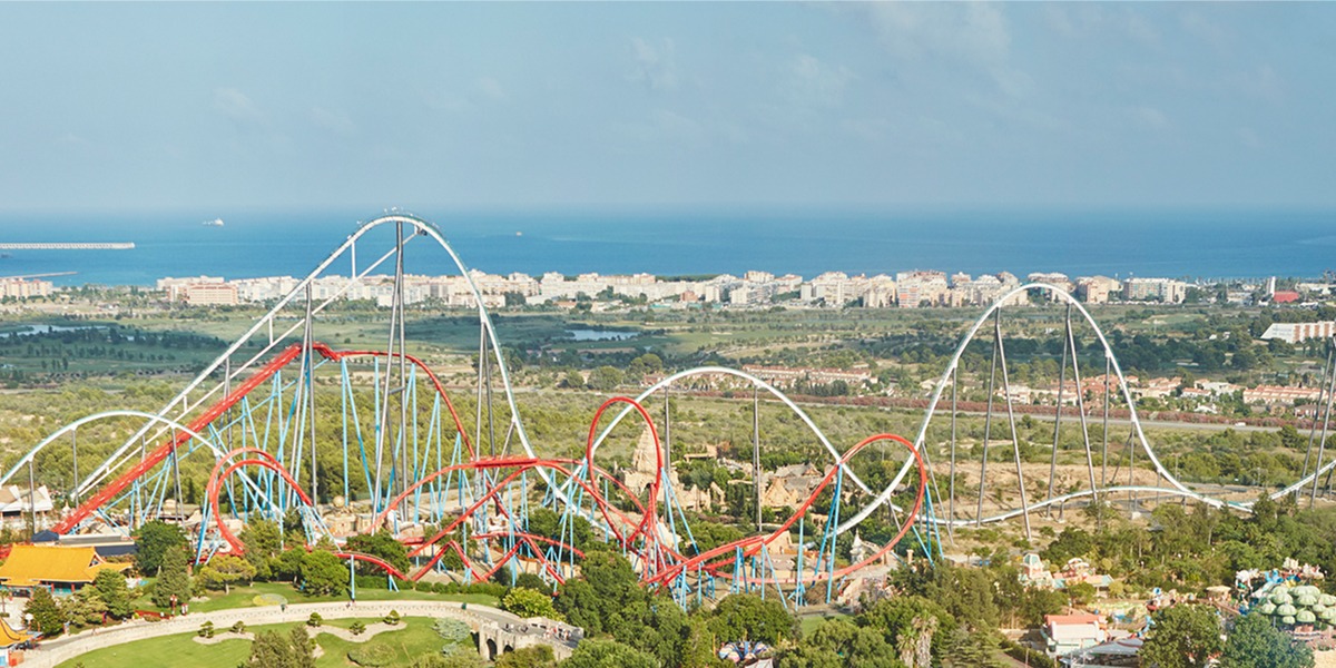 Imagen aérea de PortAventura World